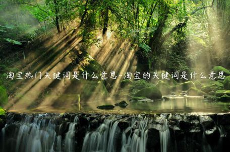 淘寶熱門關(guān)鍵詞是什么意思-淘寶的關(guān)鍵詞是什么意思